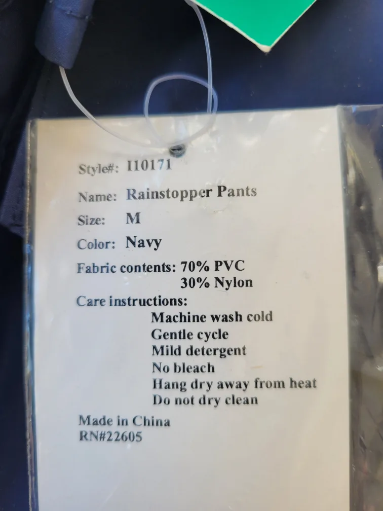 Totes Rainstopper Jacket and Pants Set - Size Medium - Navy Blue image indicator(5)