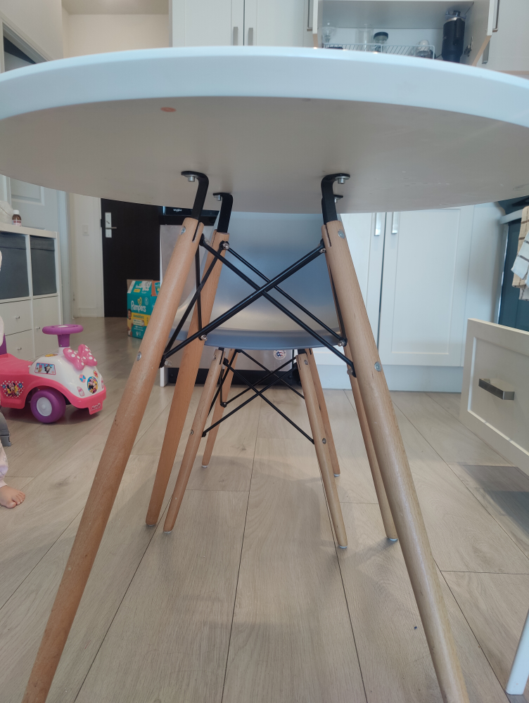 Round Dining Table + 2 Chairs – Space Saving Set - photo 3