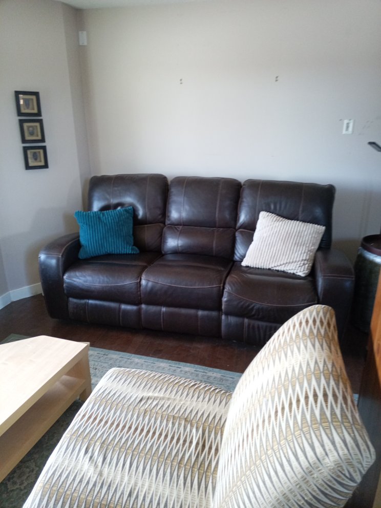 Brown Leather power Recliner Sofa - photo 2