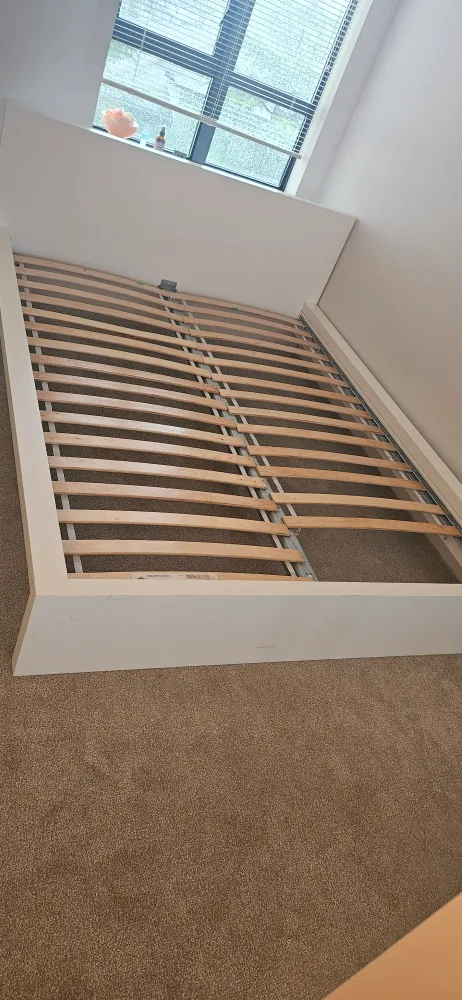 IKEA MALM White Queen Bed Frame with mattress image indicator(2)