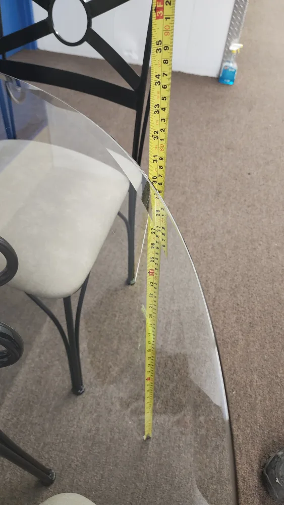 Glass-top dining table set with four chairs image indicator(4)