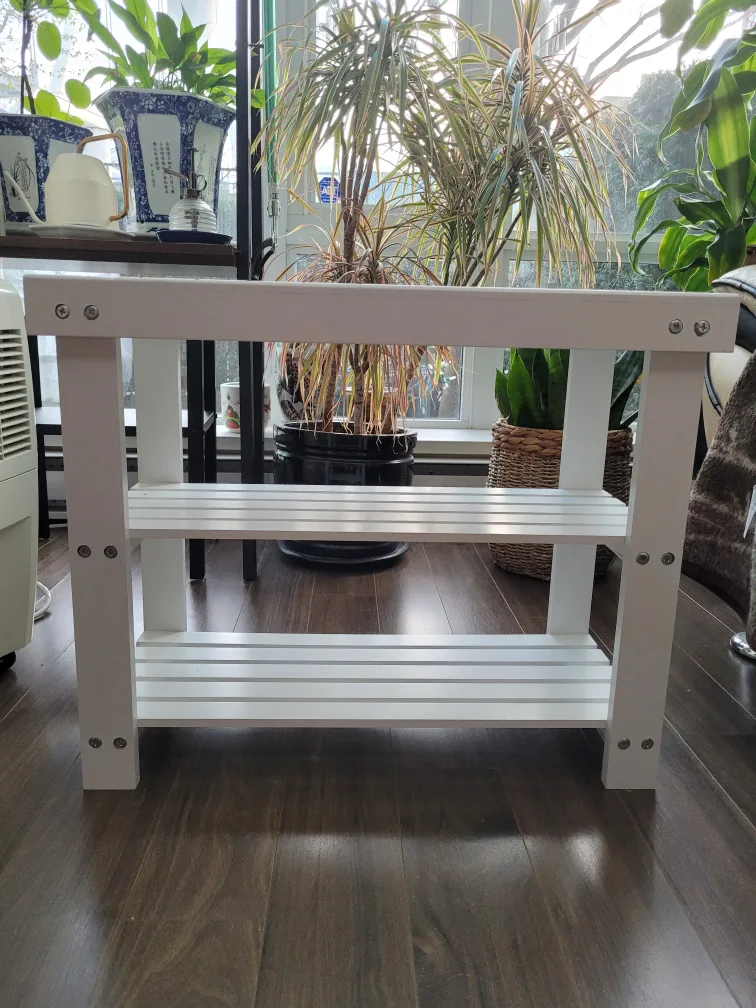 White Wooden 3-Tier Shelf thumbnail