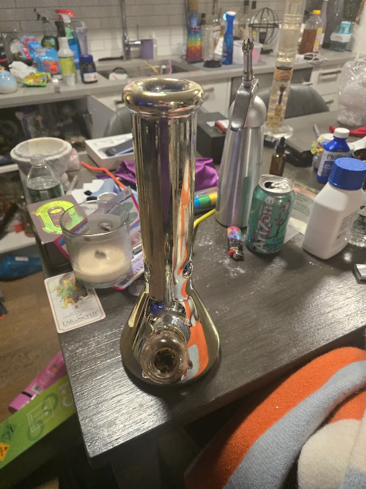 Shiny Glass Beaker Bong 💚 image indicator(2)