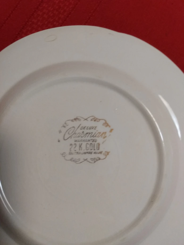 Charming Vintage Charmion 22K Gold Dinnerware Set