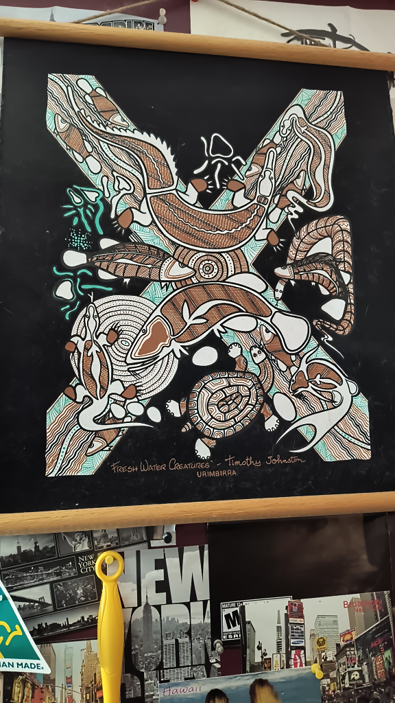 Aboriginal Art Print - Fresh Water Creatures