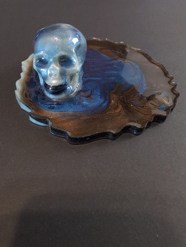 Unique Resin Skull Coaster