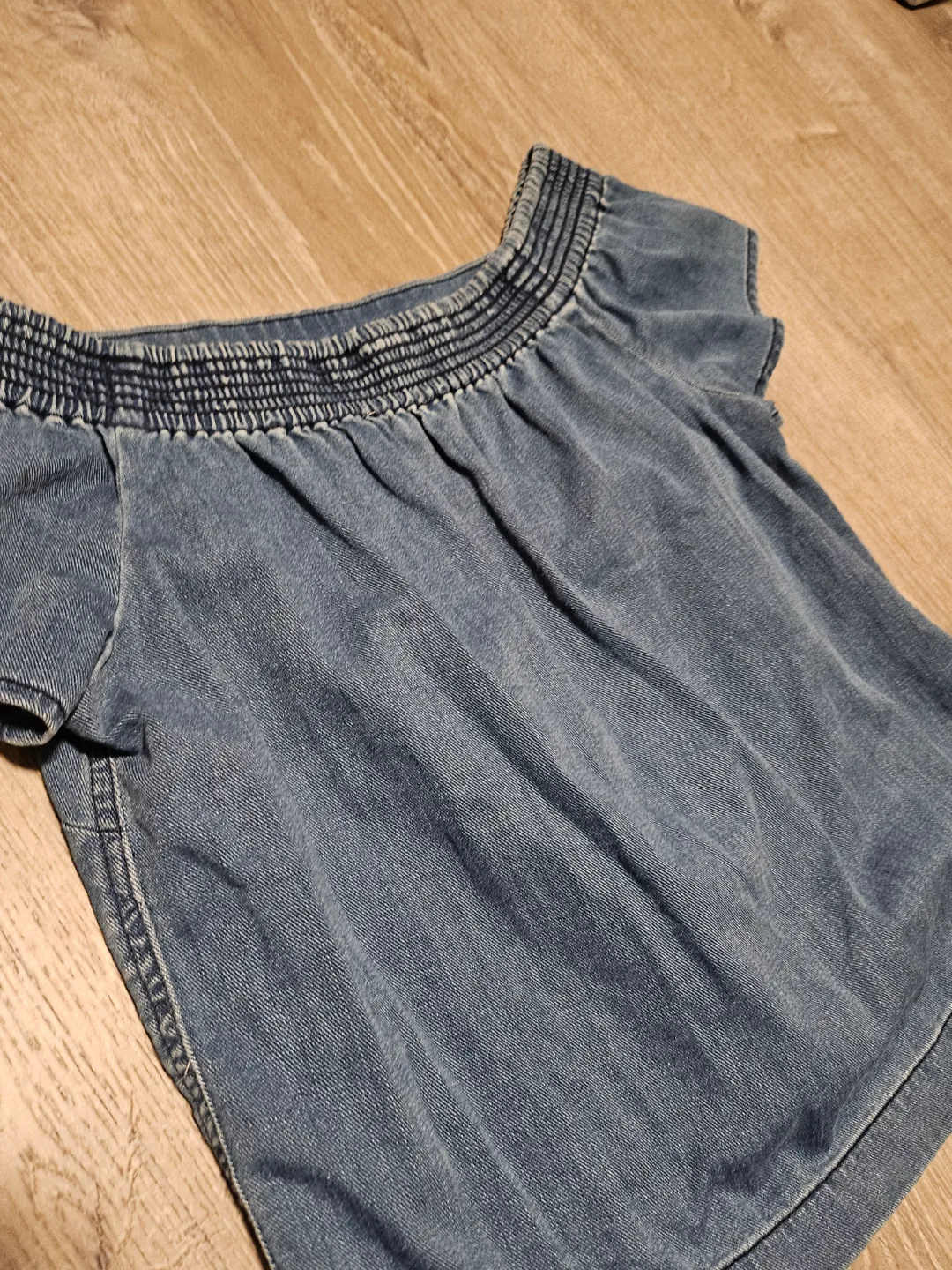 Wilfred Free Denim Off-the-Shoulder Top image indicator(7)