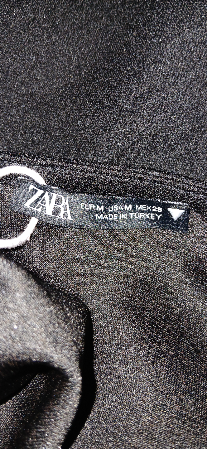 Zara Black Puff Sleeve Mini Dress Size M - photo 3