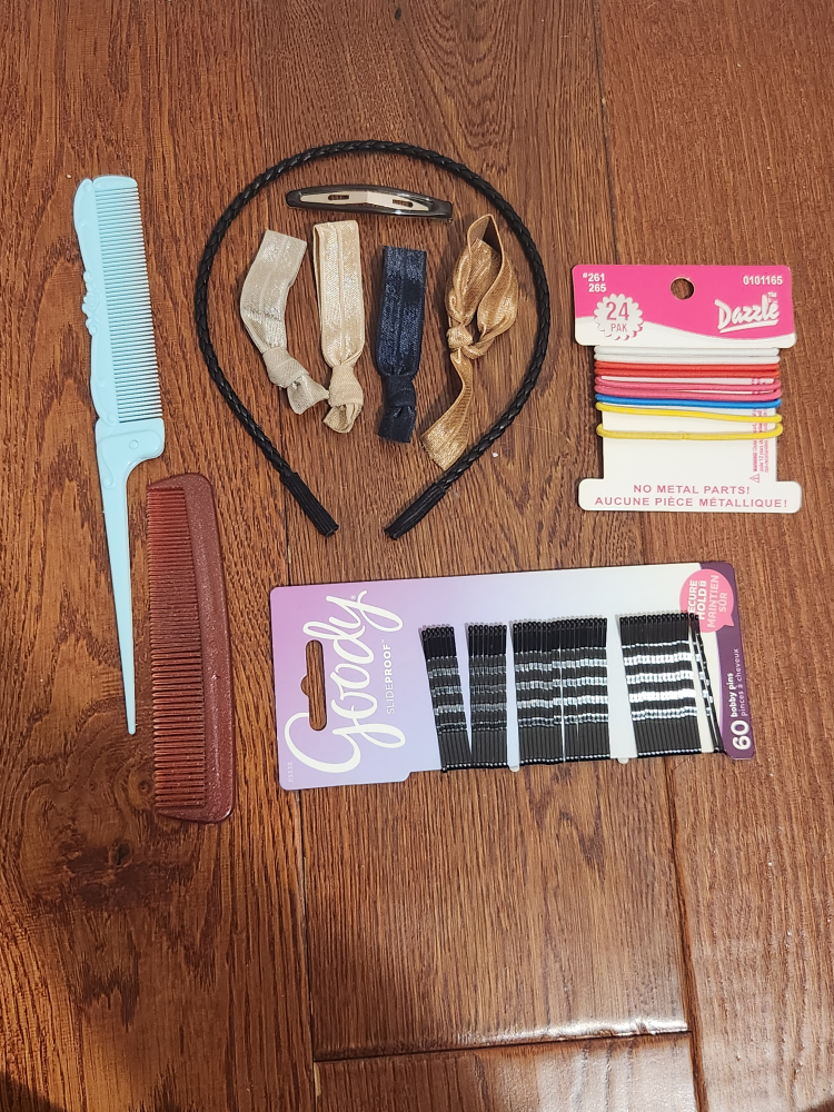 💚 Hair Accessories Bundle: Combs, Headband, Hair Ties