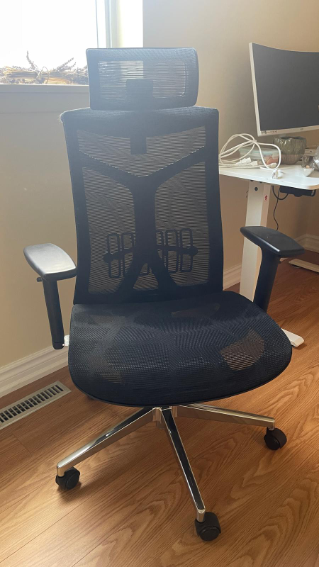 BRAND NEW Ergonomic Black Mesh Office Chair with Headrest