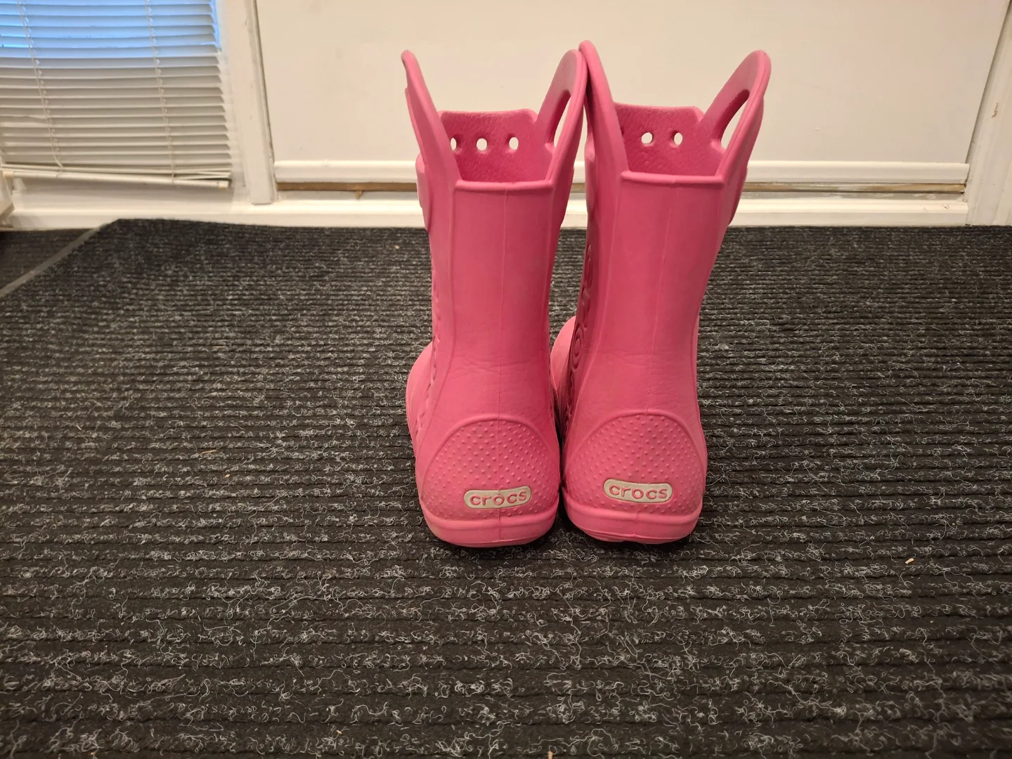 Pink Crocs Kids' Rain Boots - Size J1 image indicator(3)