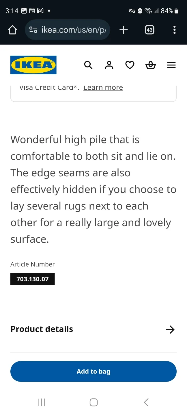 IKEA Hampen Green Shag Rug image indicator(5)