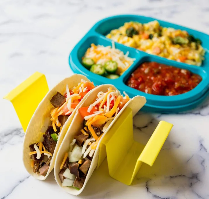 💚 NEW!   Youngever Taco Holder Stand - Set of 8 Rainbow Colors image indicator(4)