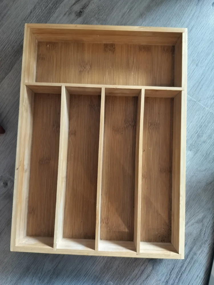 Bamboo Cutlery Organizer Tray thumbnail