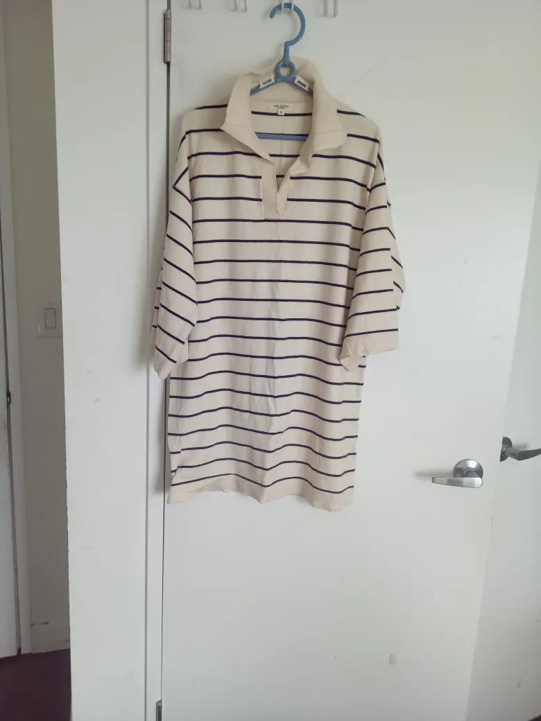 Max Studio London Women's Striped Polo dress - Size M thumbnail