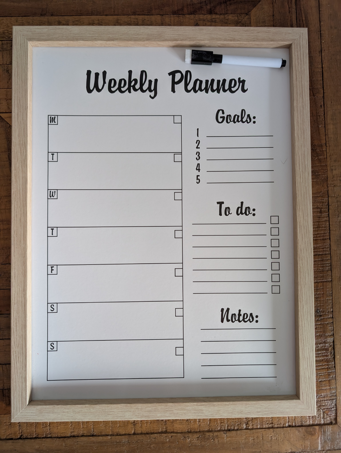 Weekly Planner Dry-Erase Board