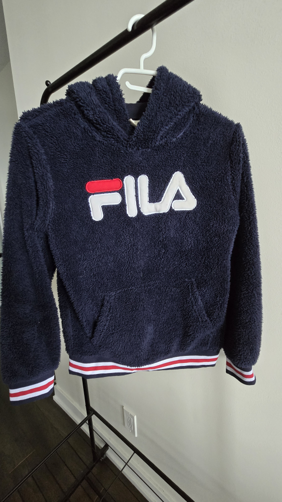 Fila Fuzzy Hoodie Navy Women's size XS