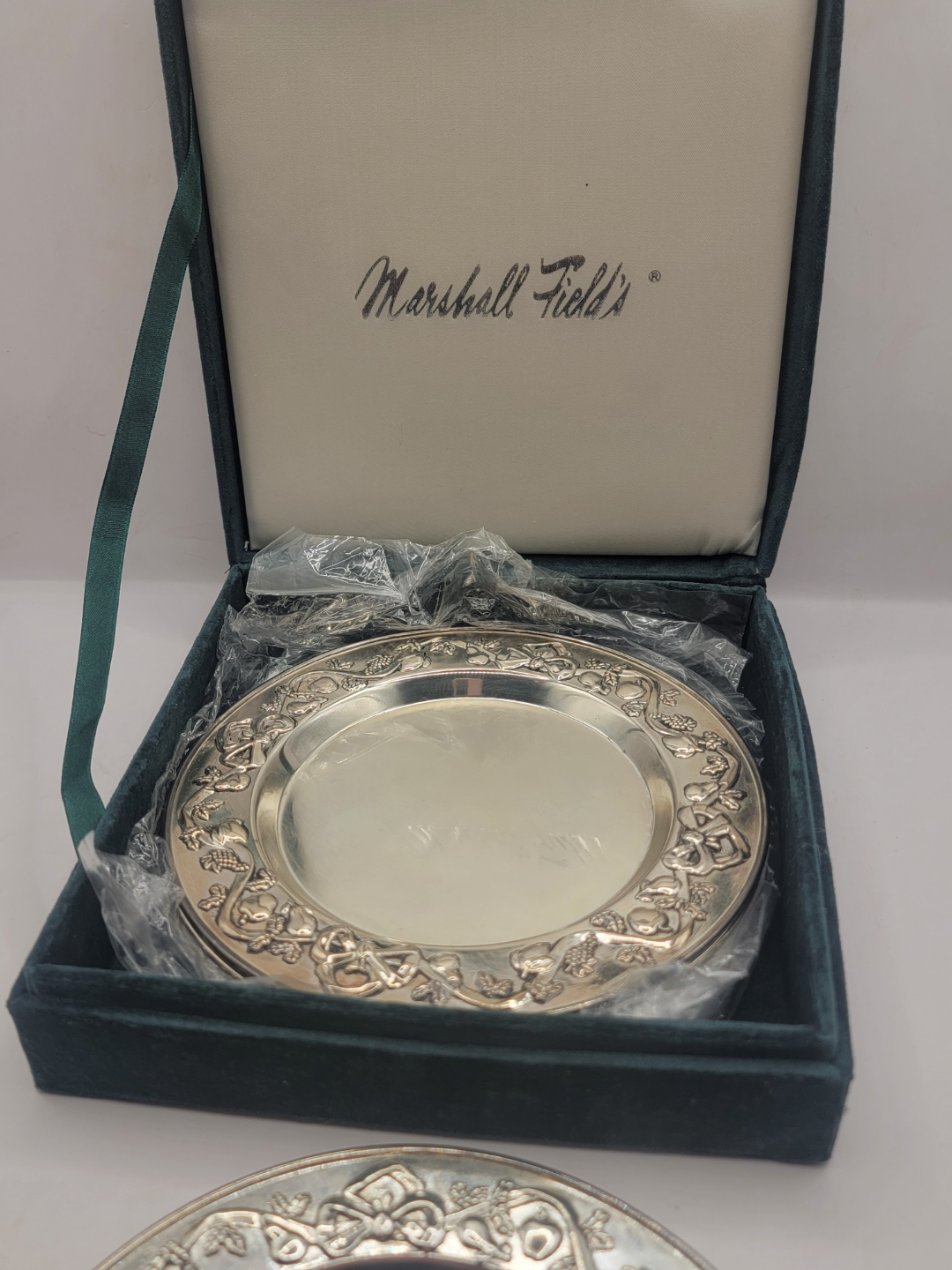 vintage Goldinger silver plated bottle coasters - photo 4