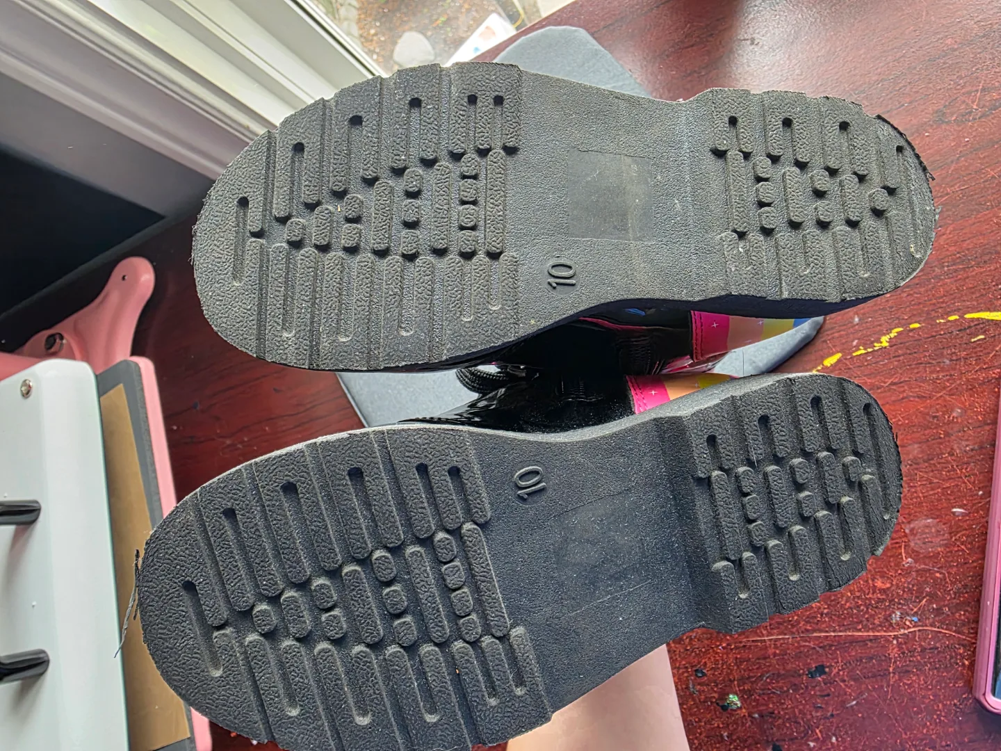 like new Girls' Size 10 Barbie Patent Leather Boots image indicator(4)