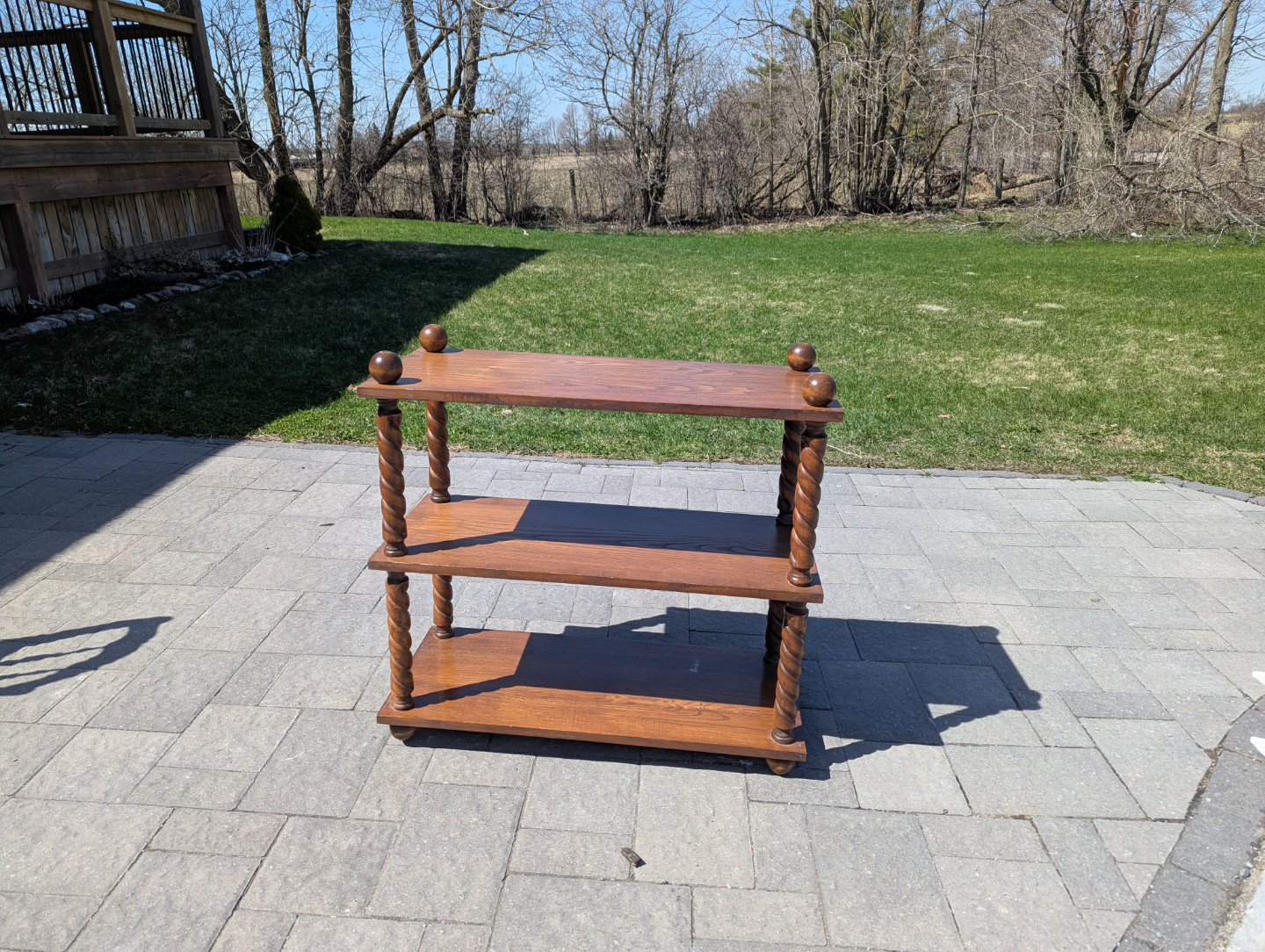 Three-Tier Wooden Shelf