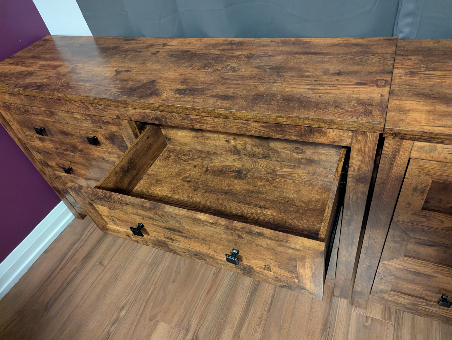 Unassembled Rustic Wood 6-Drawer Dressers (1 available) - photo 3