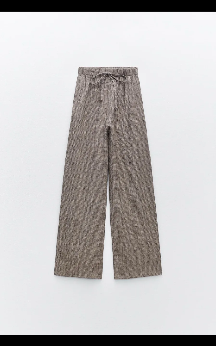 Zara Women's Matching Set: Textured Top & Wide-Leg Trousers thumbnail
