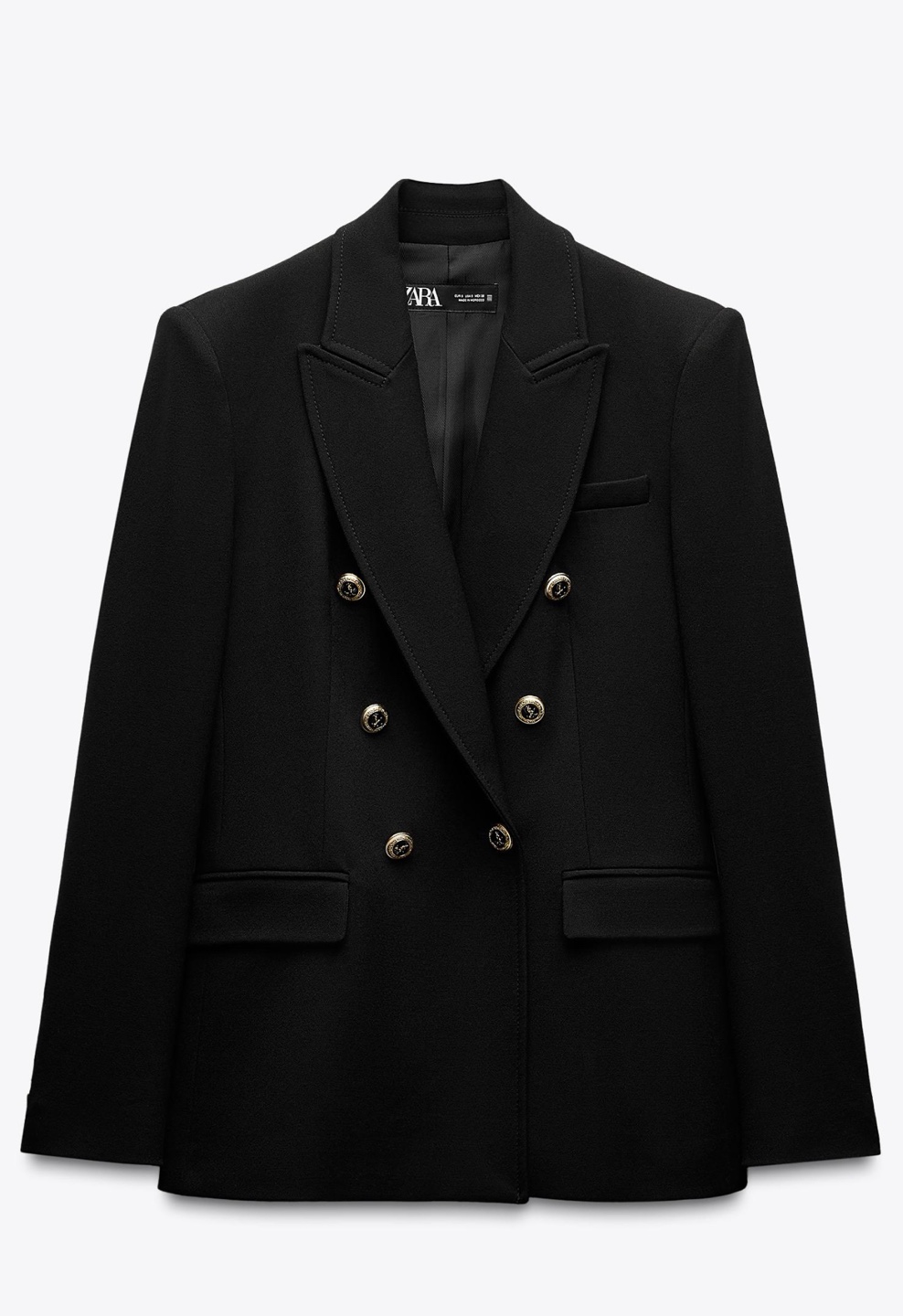 Zara Black Double Breasted Blazer - photo 2