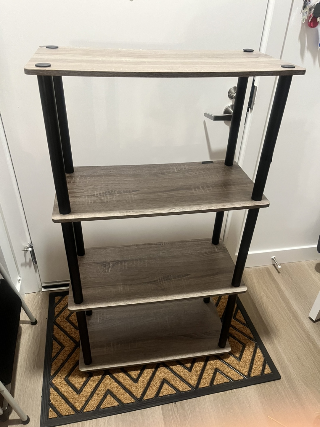Four-Tier Wood Laminate Shelf Unit
