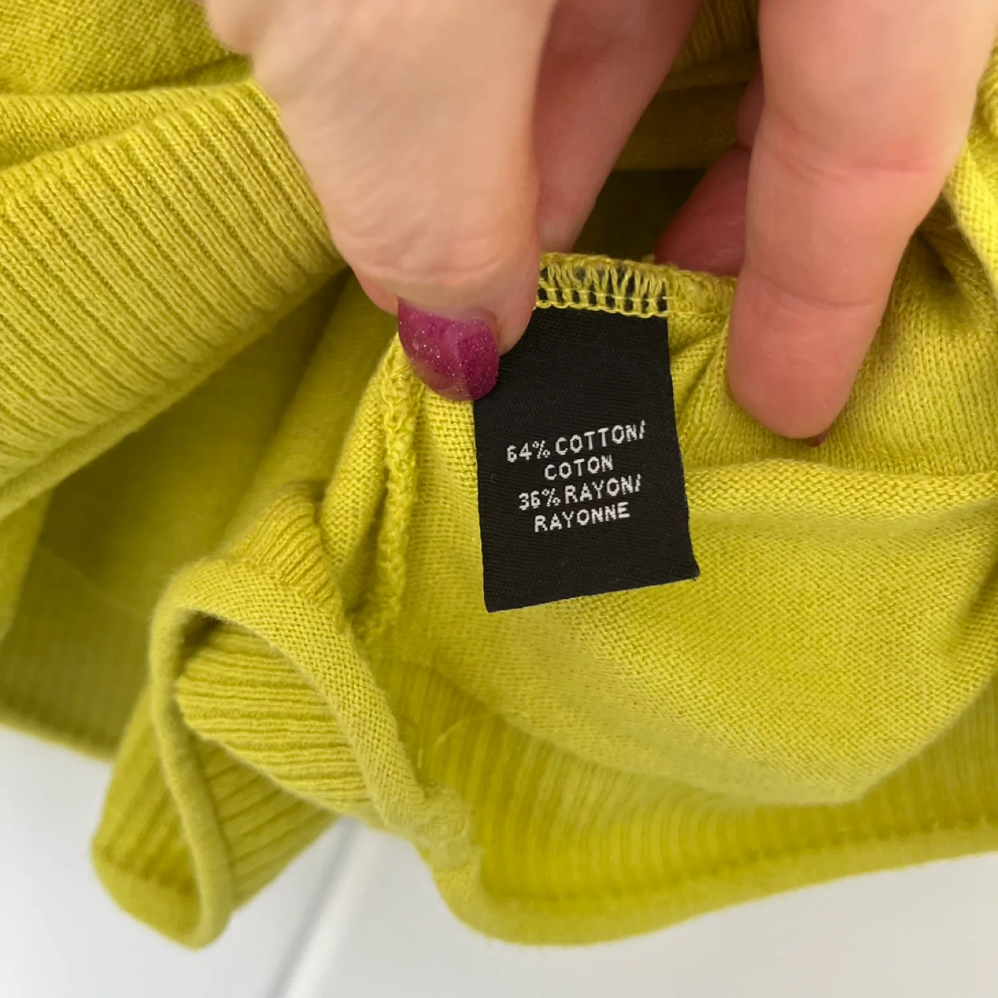 Parkhurst Lime Green Soft Cotton Sweater Large image indicator(4)