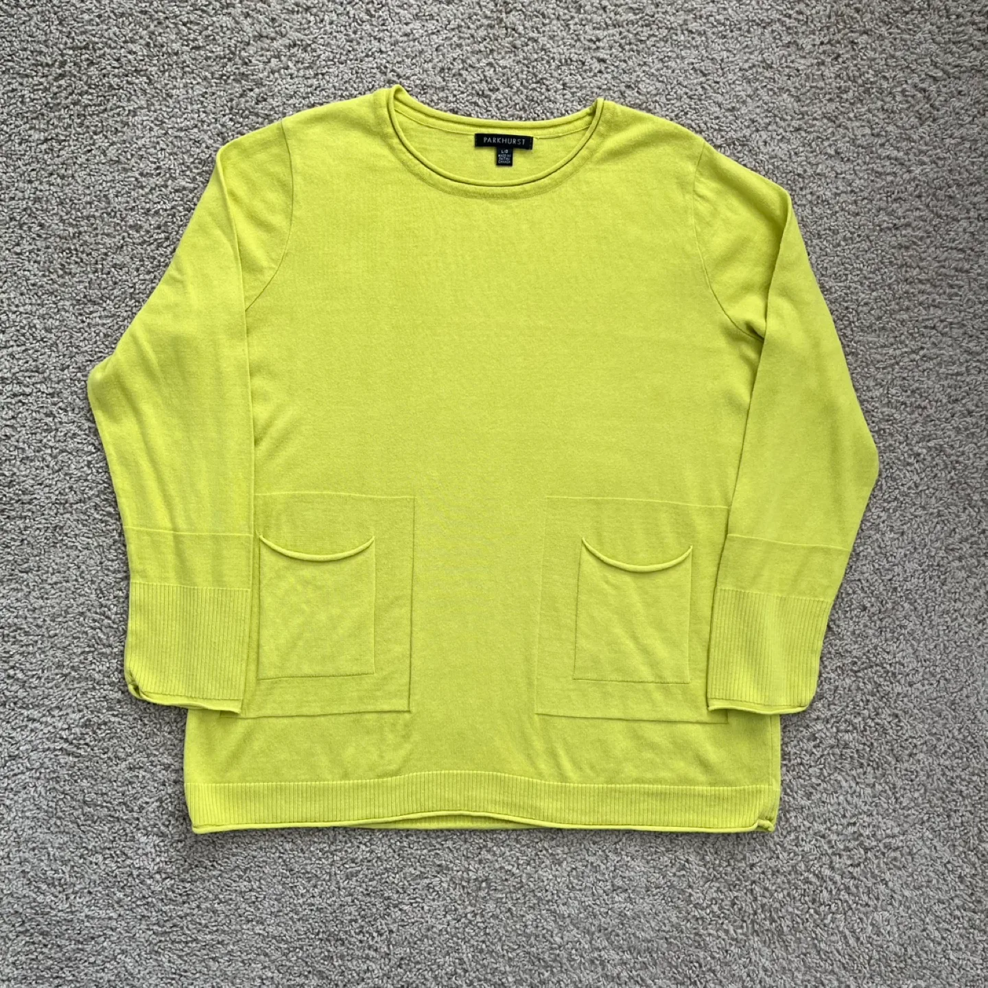 Parkhurst Lime Green Soft Cotton Sweater Large image indicator(9)