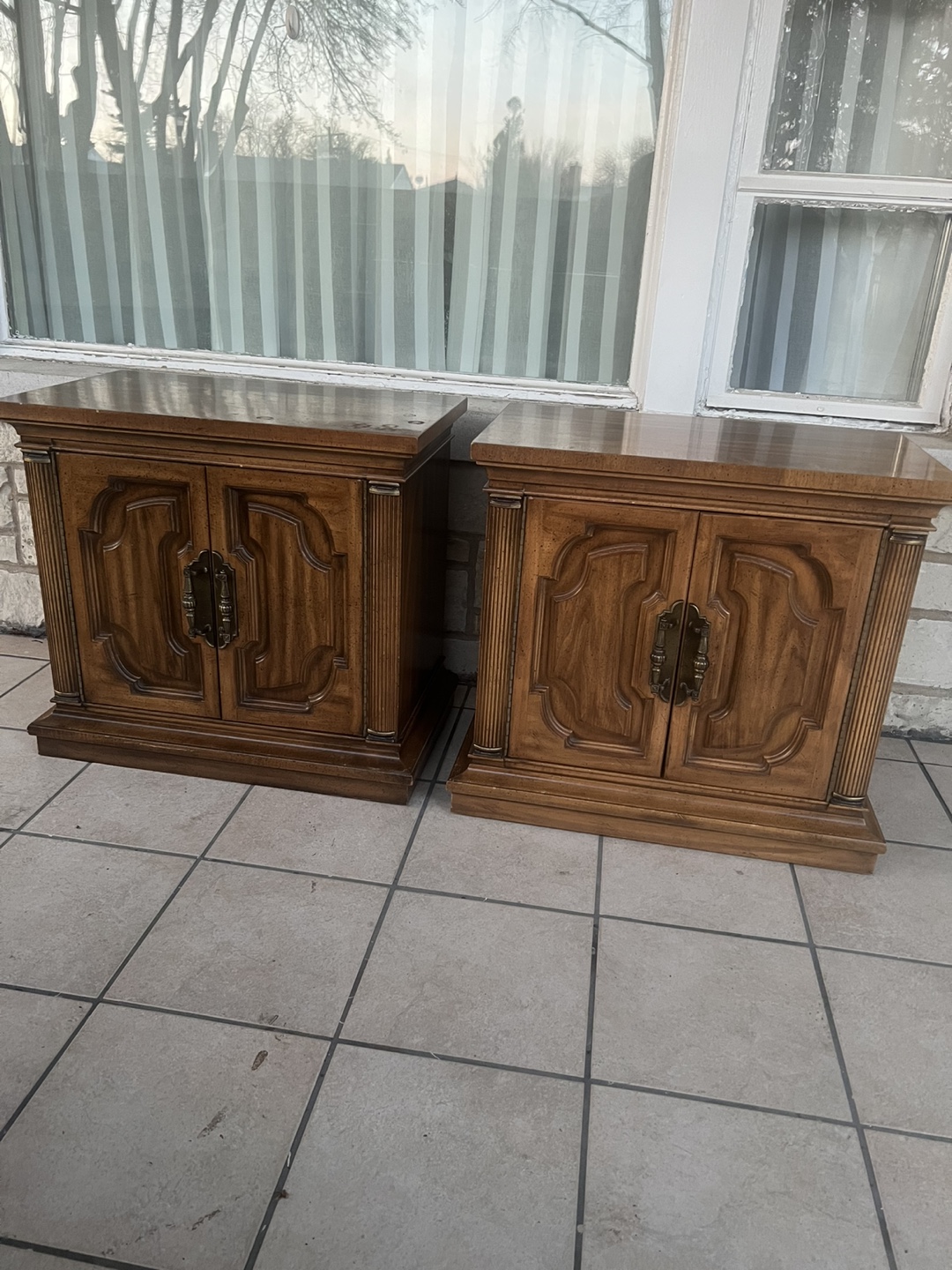 Pair of Vintage Wood Nightstands