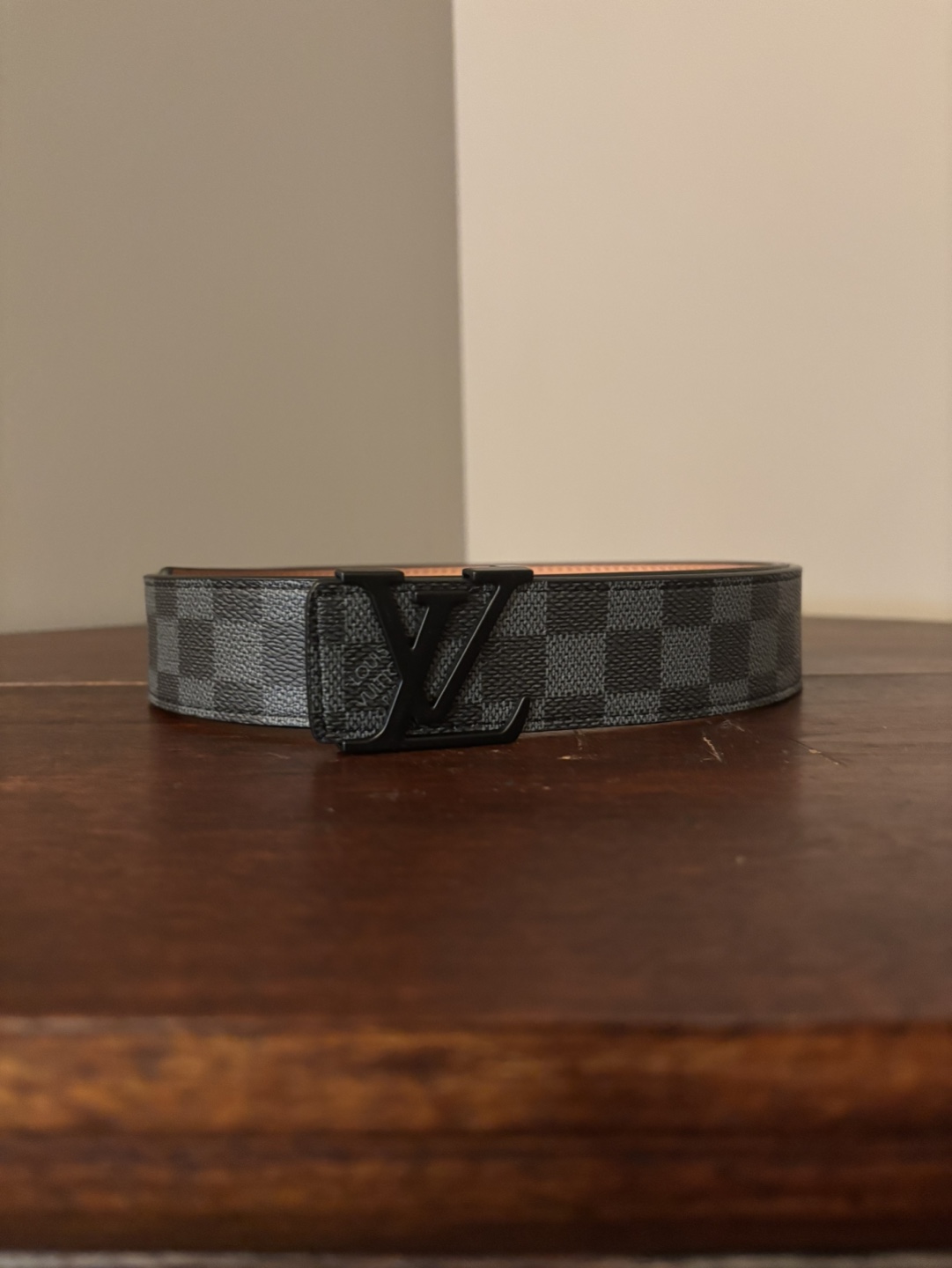 Louis Vuitton Damier Graphite Black Buckle Belt 45/115cm