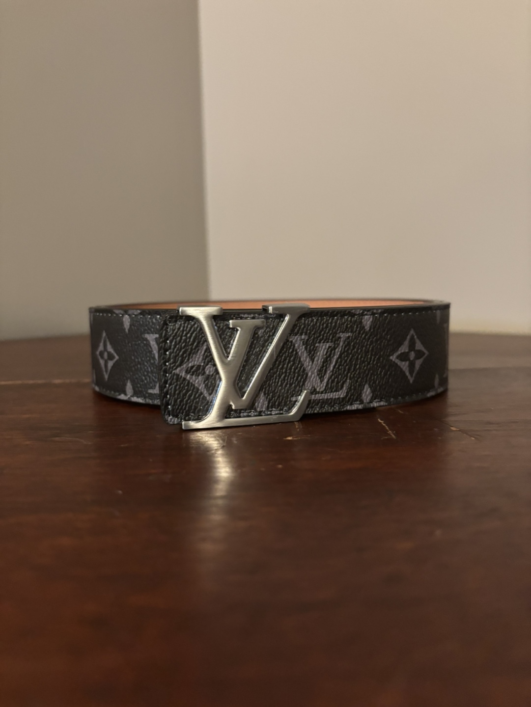 Louis Vuitton Monogram Eclipse Reversible Belt Size 46
