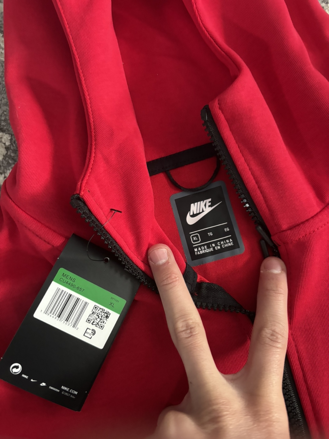 Nike Tech Fleece tracksuit - Red - Size XL - photo 3