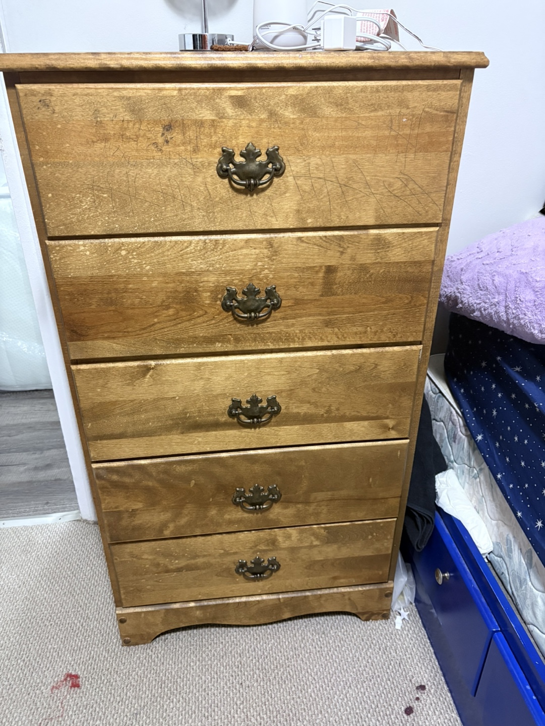 Five-Drawer Wooden Chest