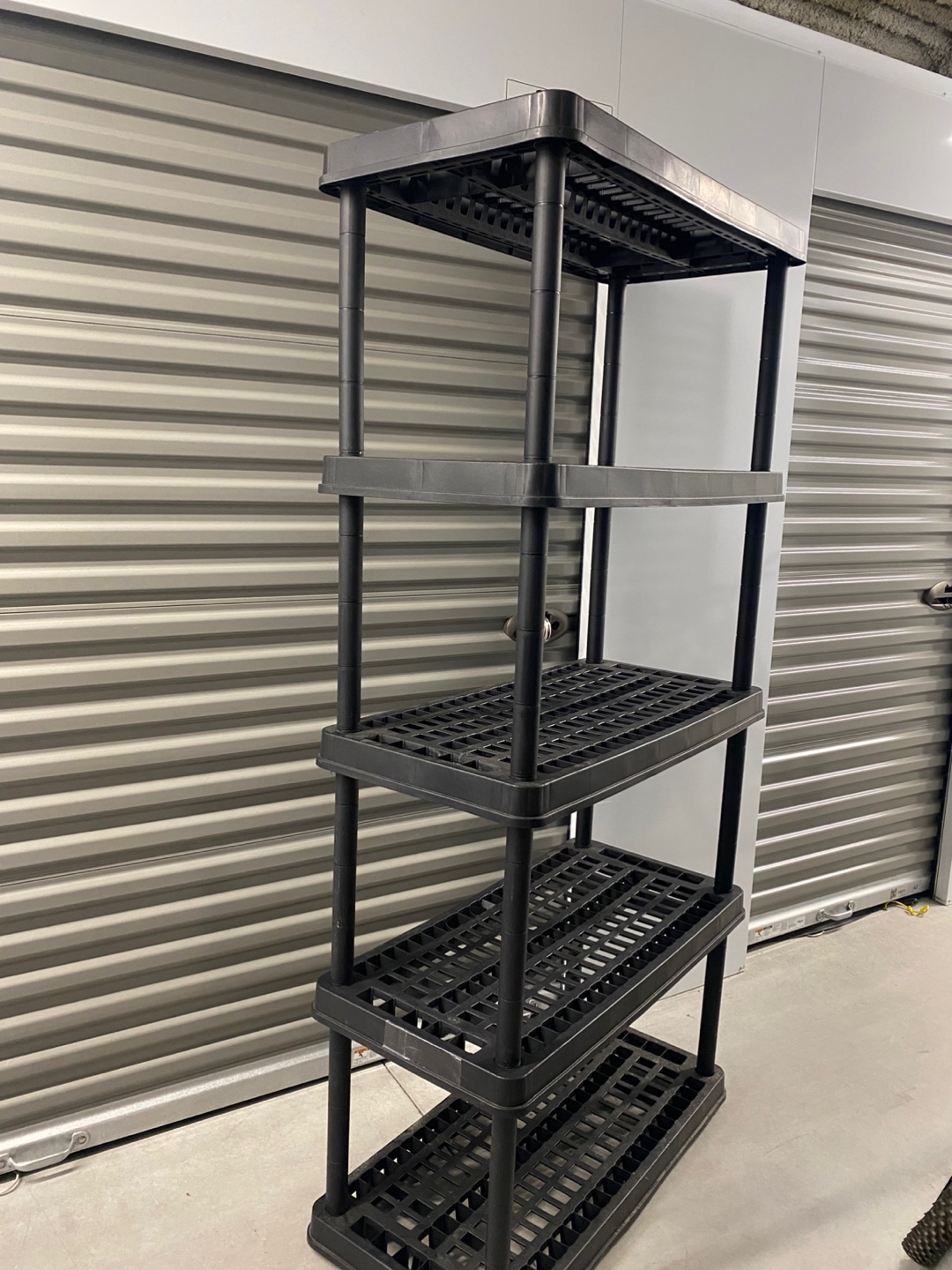 Black Plastic 5-Shelf Storage Rack - photo 3