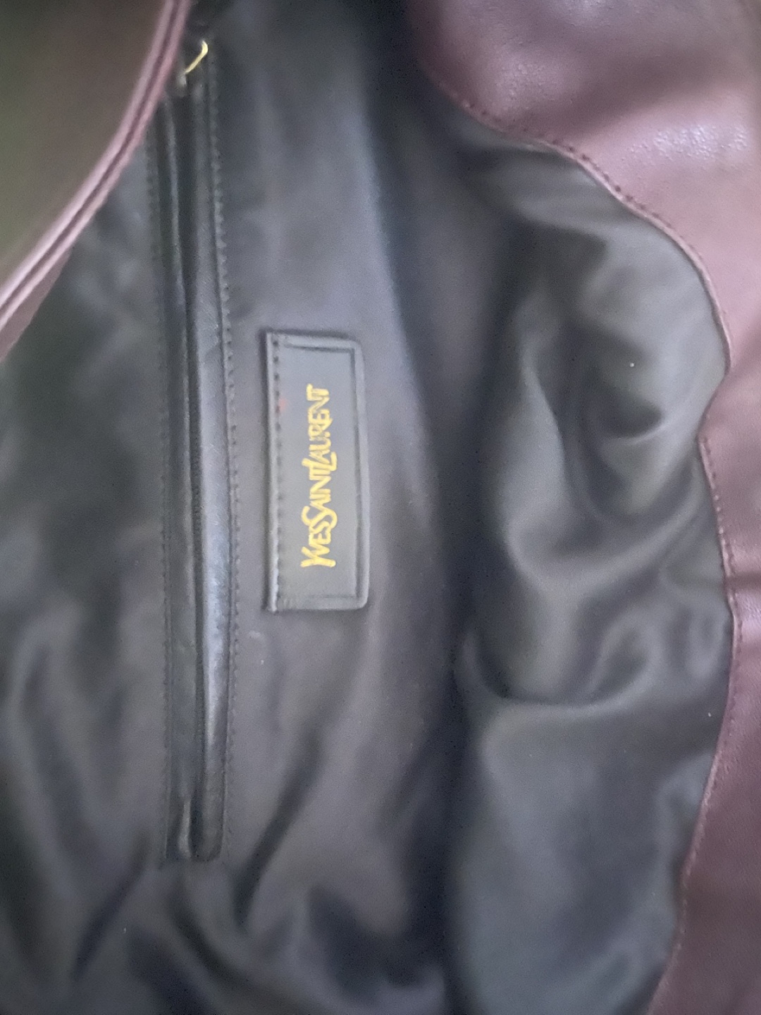 Yves Saint Laurent Burgundy Leather Tote Bag - photo 3