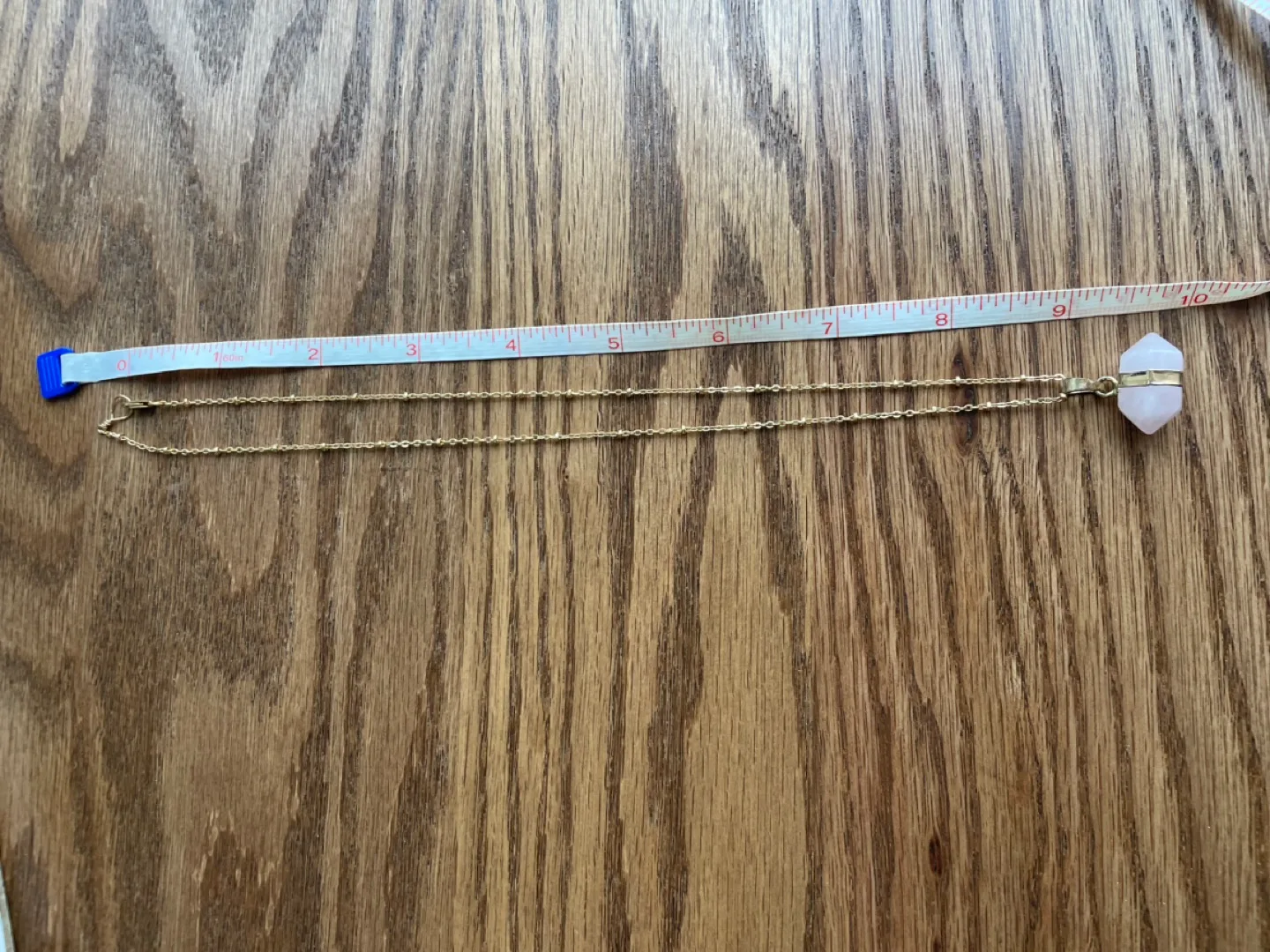 Delicate Rose Quartz Gold Necklace image indicator(2)