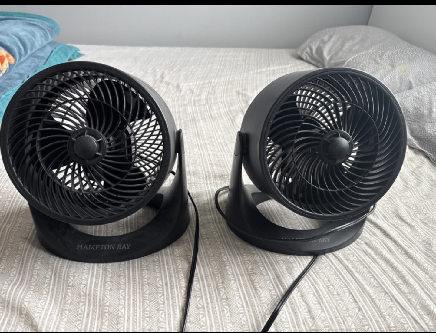 Pair of Hampton Bay Oscillating Fans - photo 2