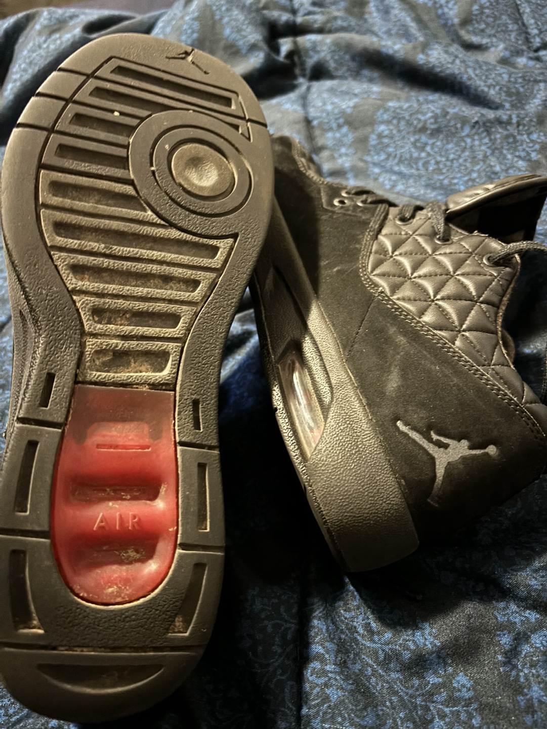 Jordan Flight 45 Quilted Black Sneakers - photo 4