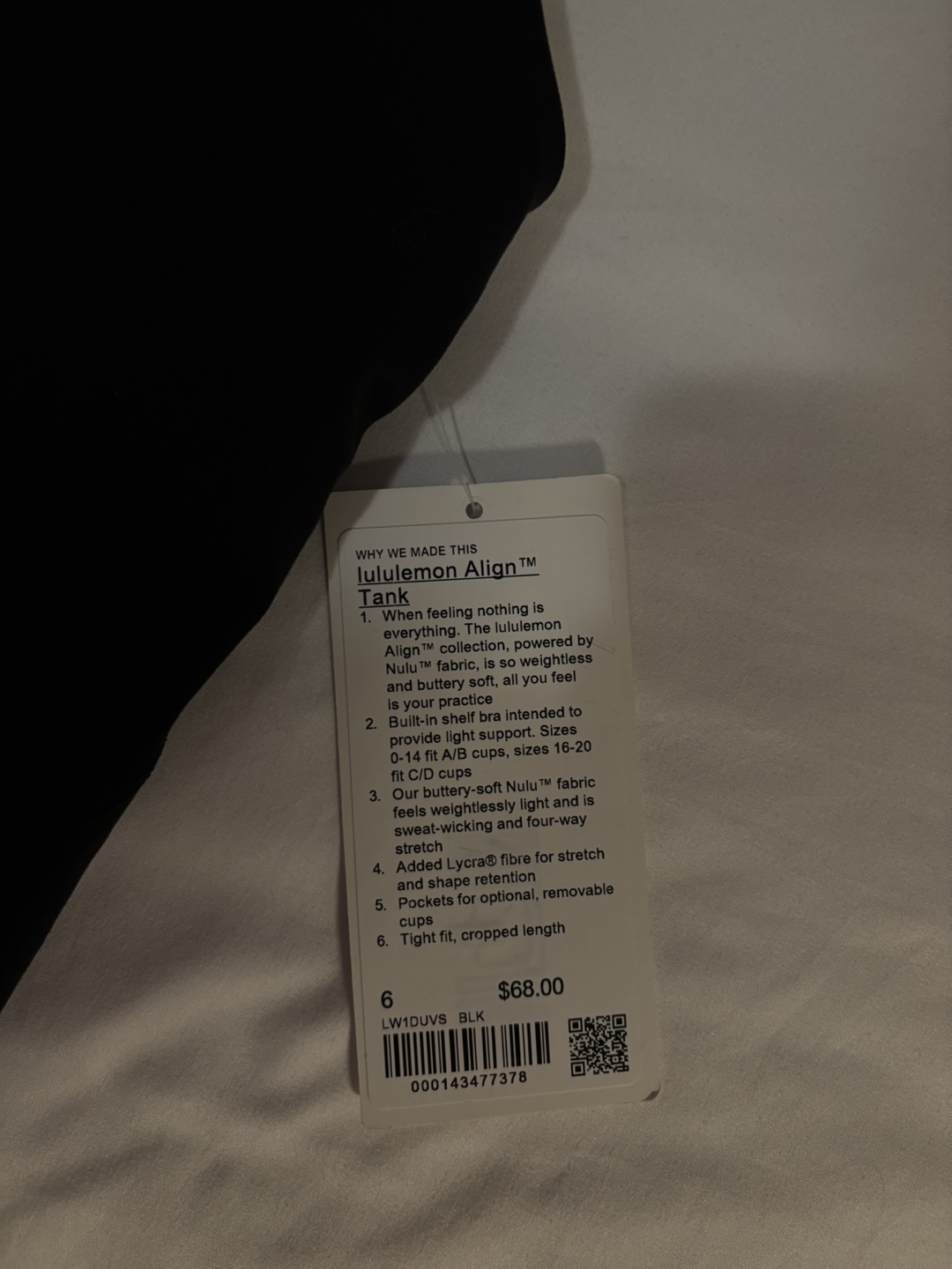 Lululemon Align Tank Top - Size 6 - Black - photo 4