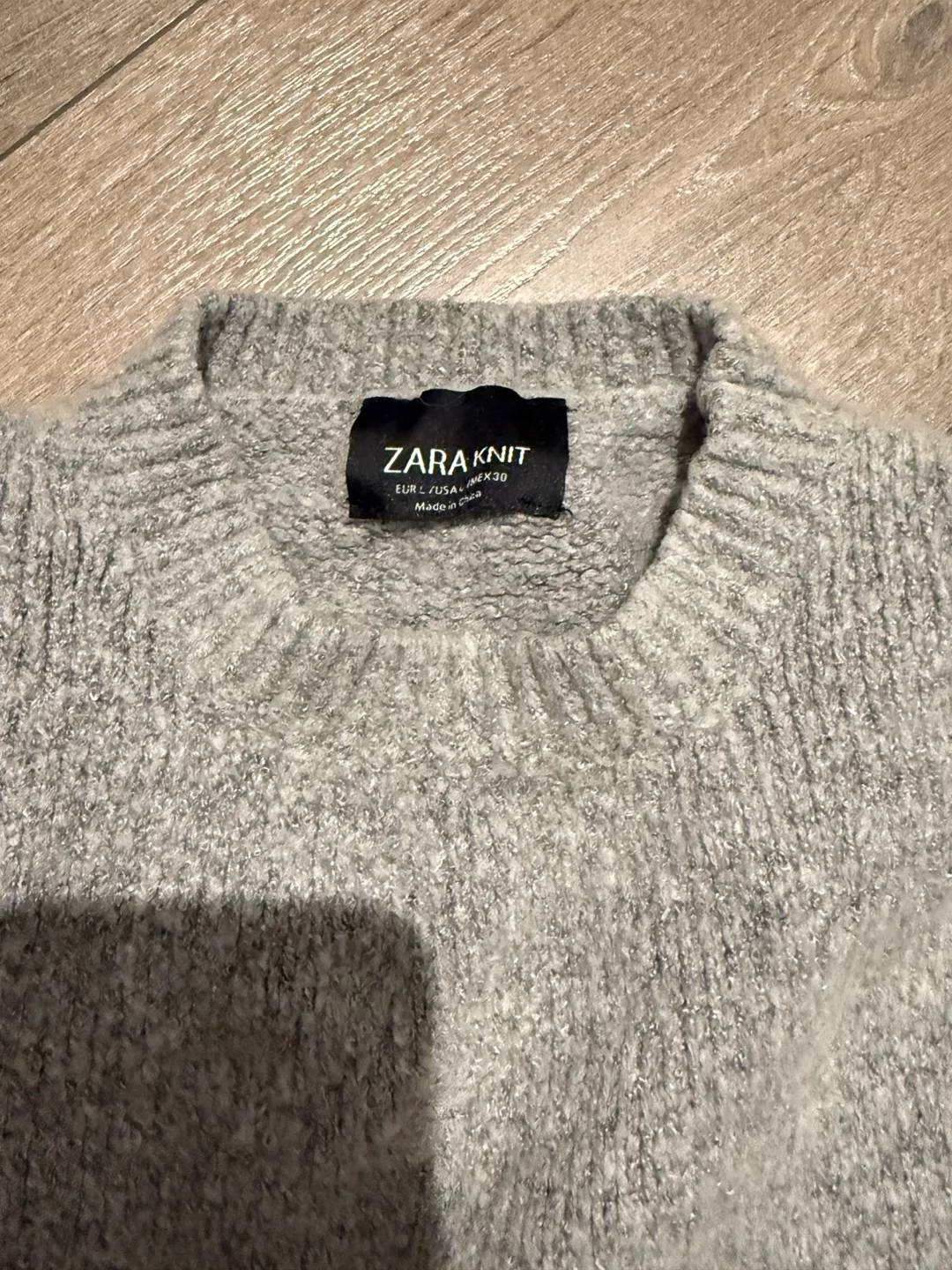Zara Knit Grey Oversized Sweater image indicator(2)