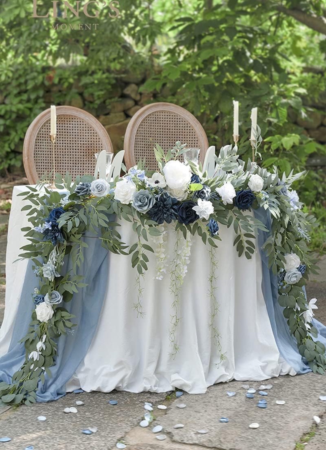 Wedding Head Table Decor - Artificial Flower Garland - photo 3