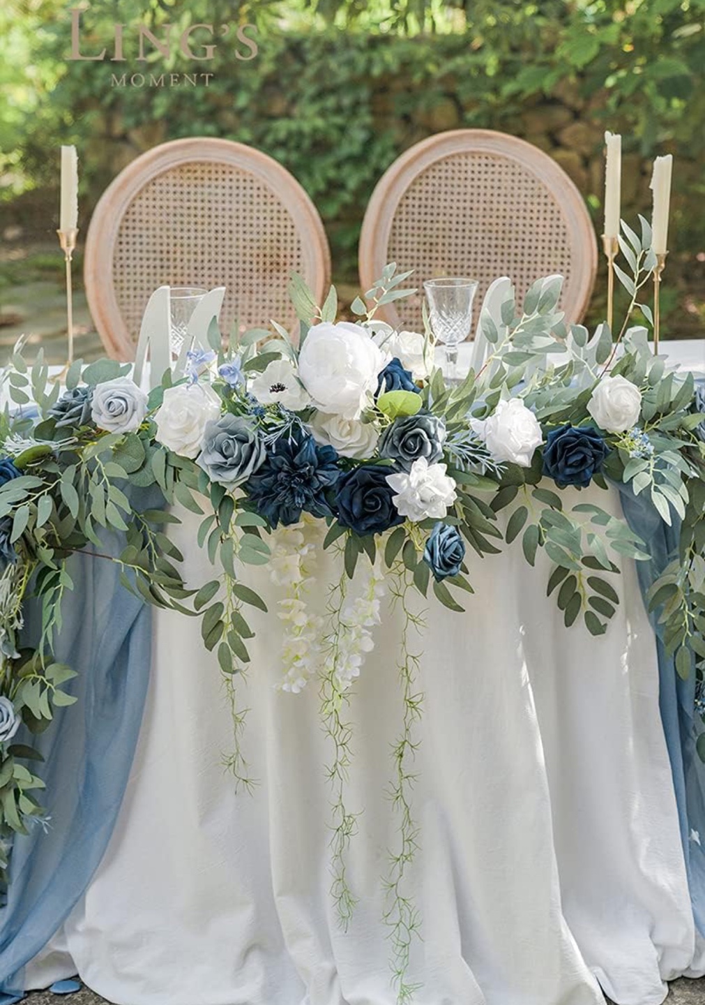 Wedding Head Table Decor - Artificial Flower Garland - photo 4