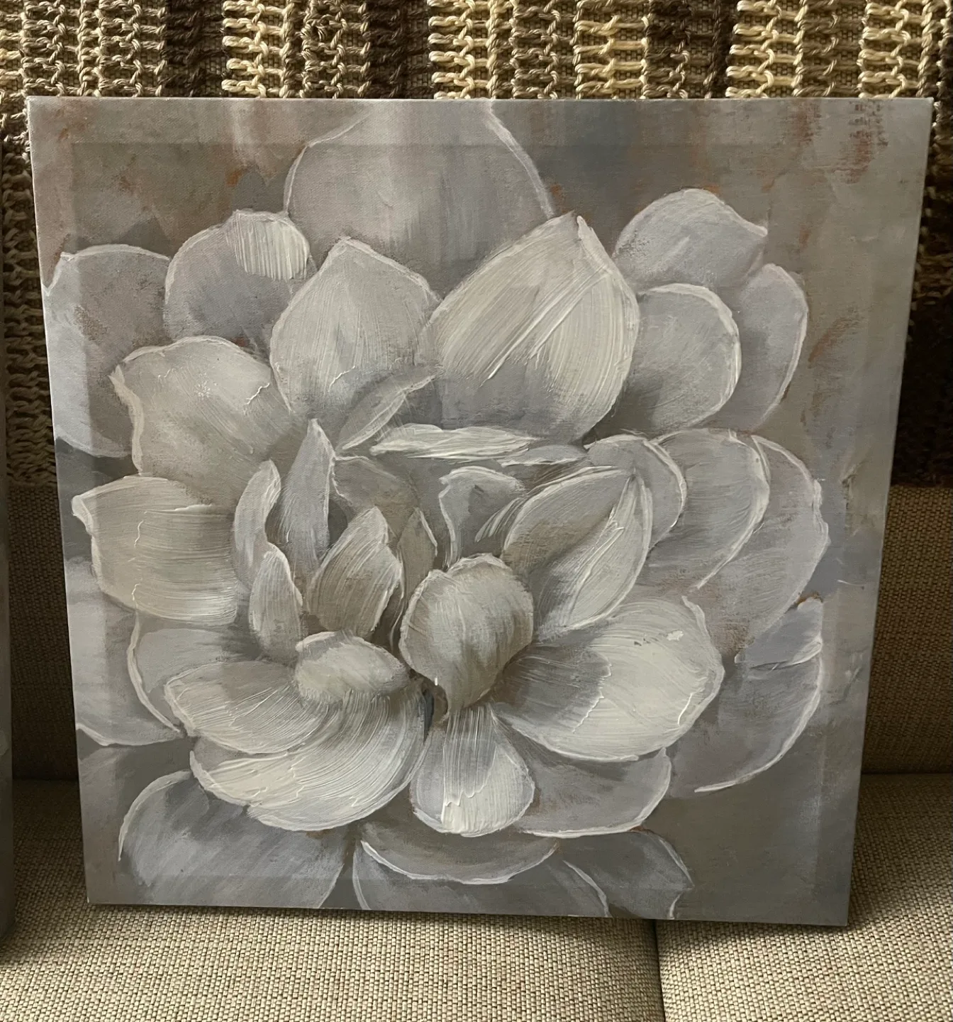 Pair of Grey and White Floral Canvas Wall Art image indicator(3)