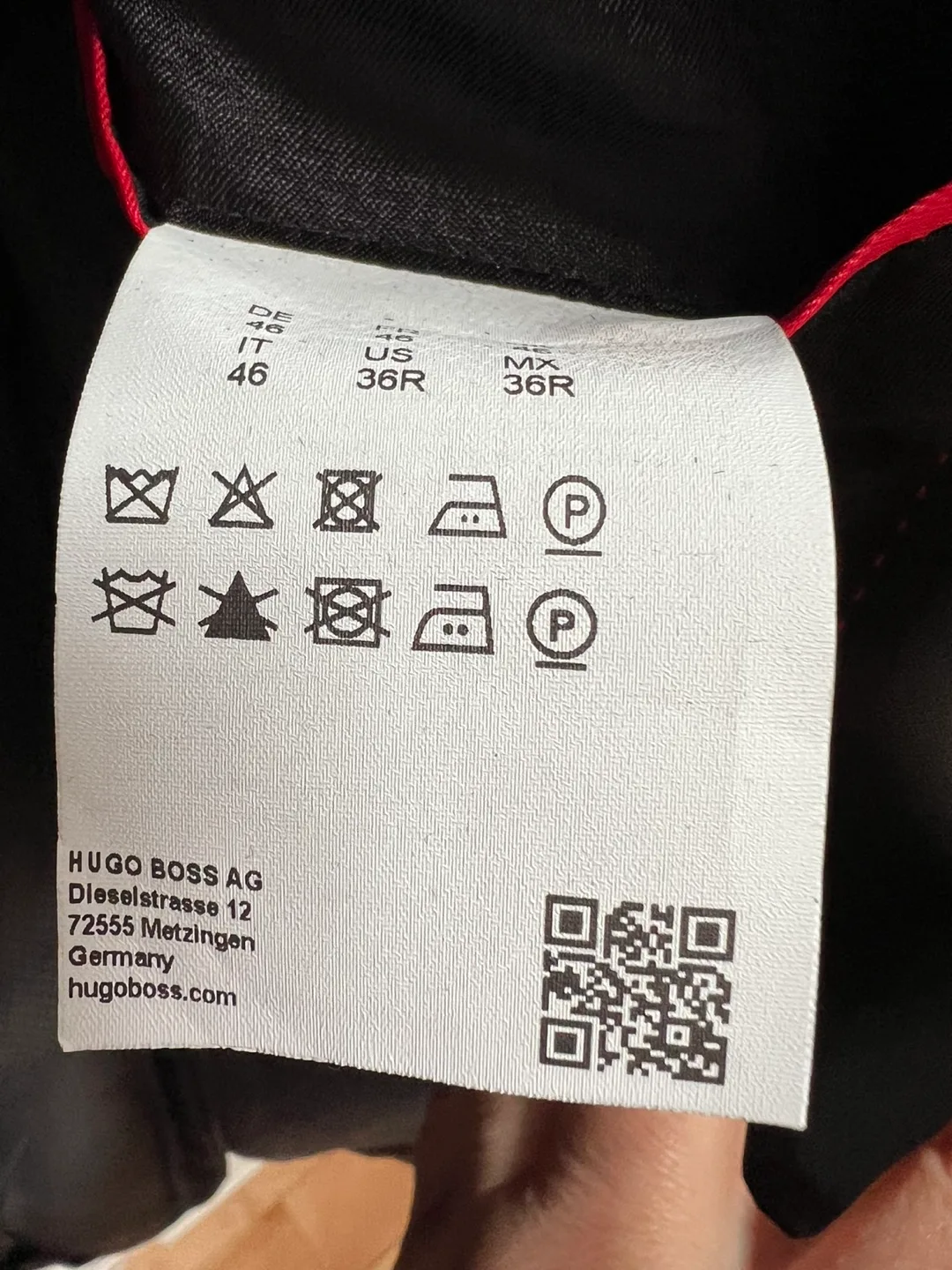 HUGO BOSS NWT Men's Black Suit Jacket , Extra Slim Fit,  36R image indicator(9)