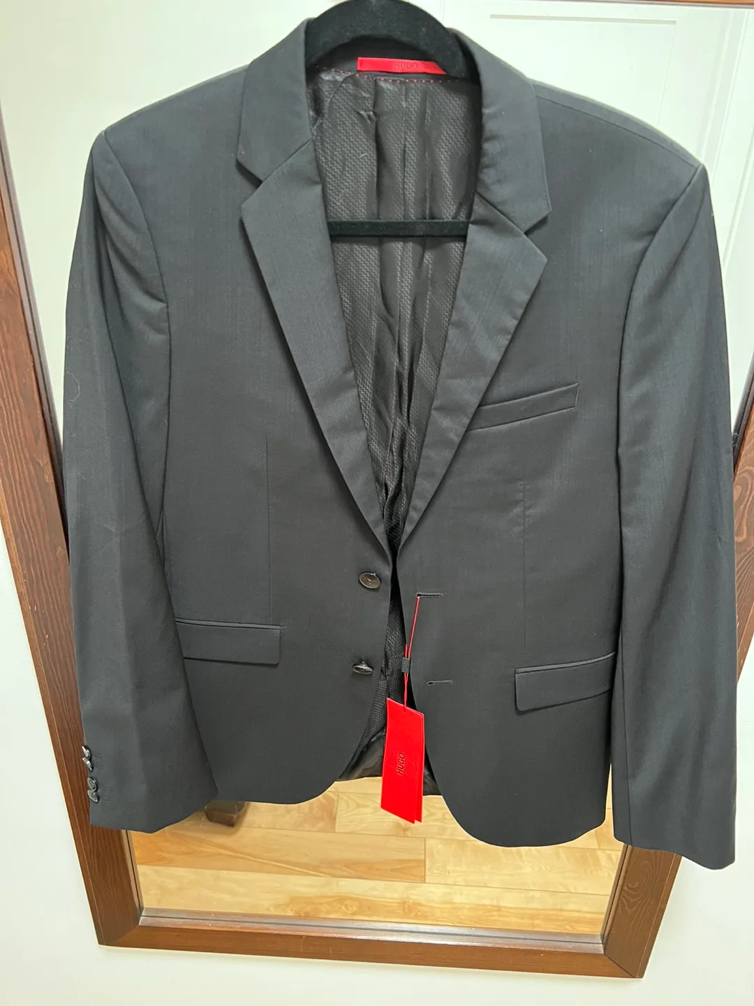 HUGO BOSS NWT Men's Black Suit Jacket , Extra Slim Fit,  36R image indicator(10)