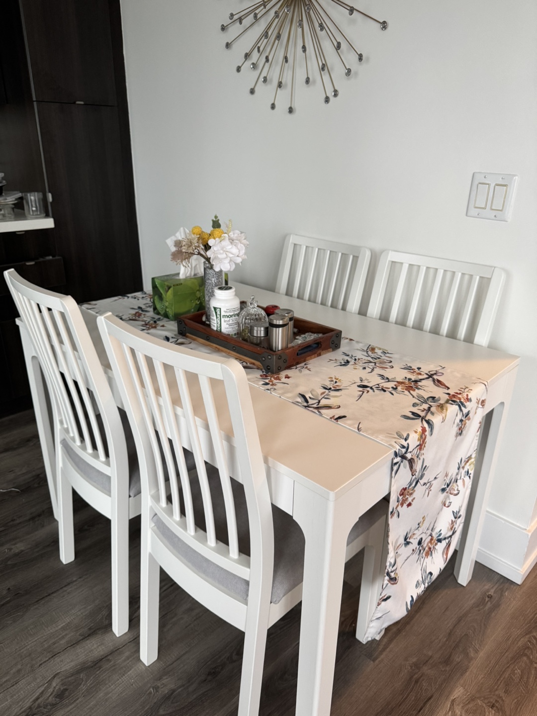 White Dining Table Set with Four Chairs - photo 2