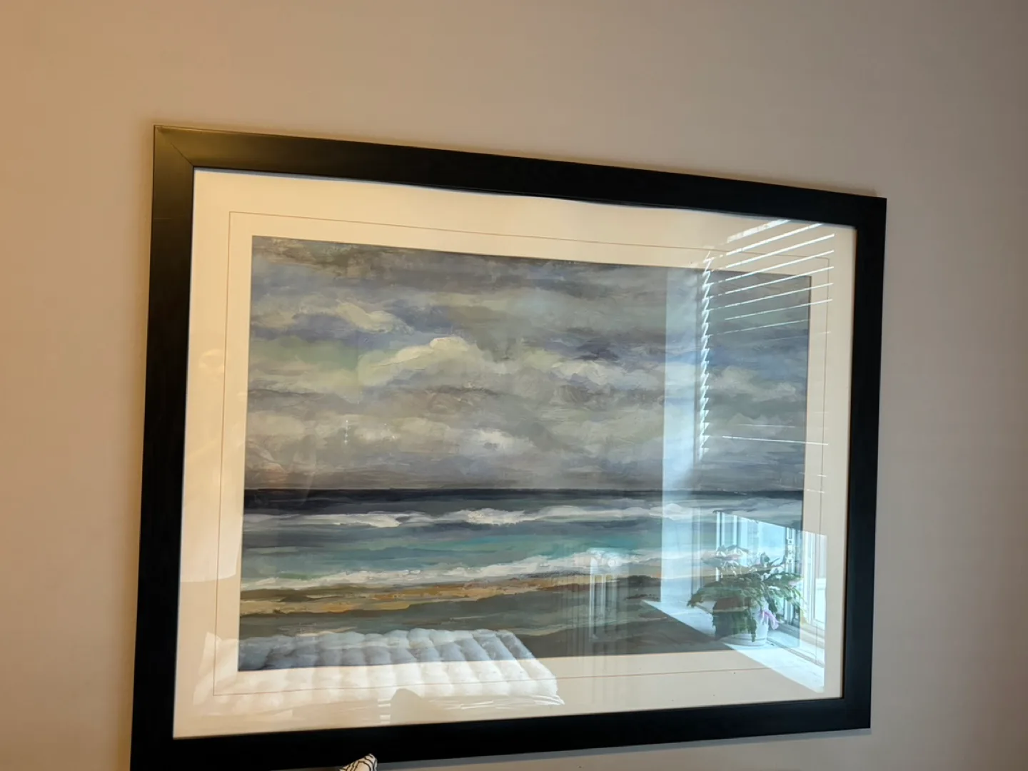 Large Framed Coastal Seascape Painting image indicator(2)