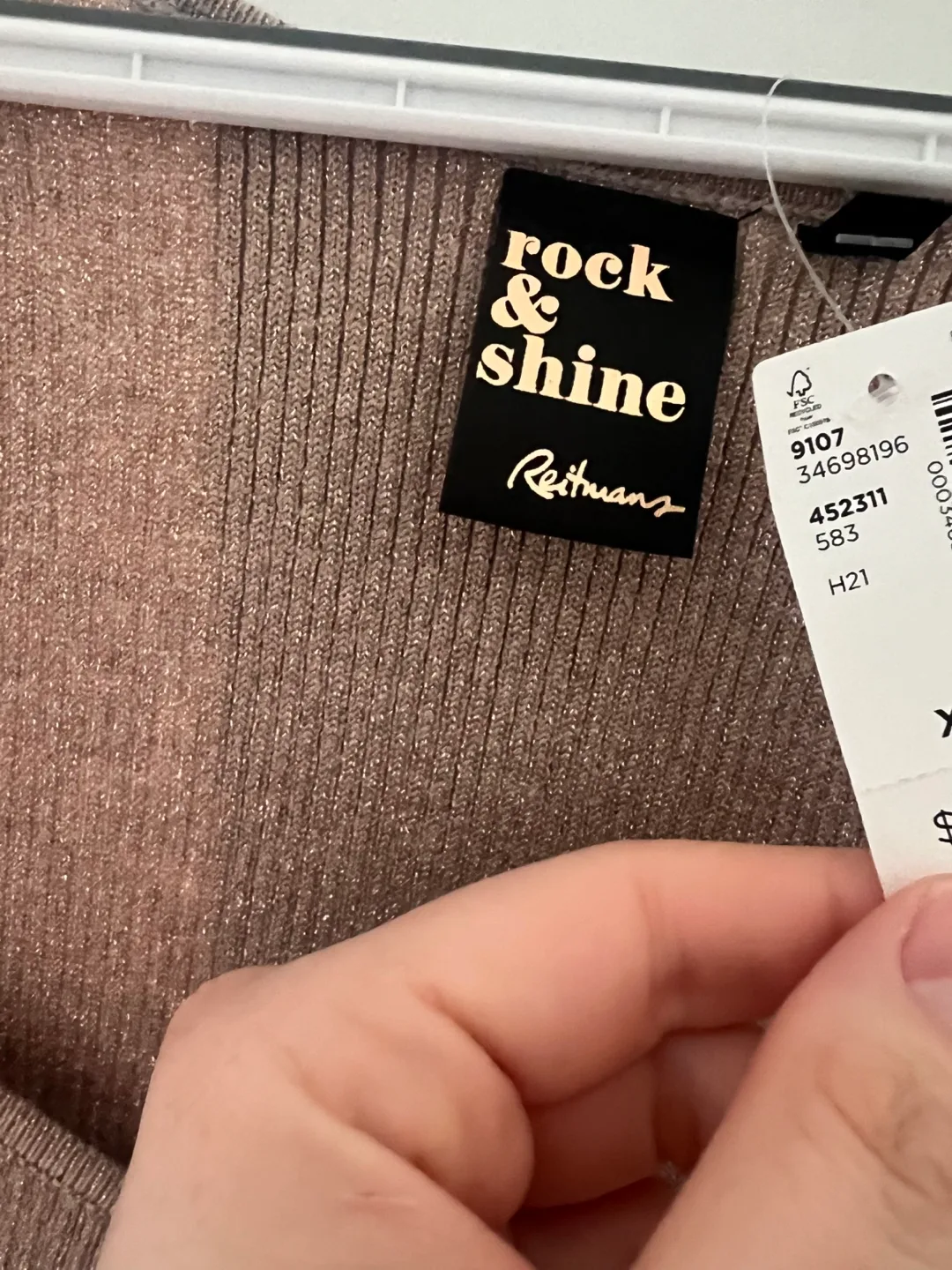 Rock & Shine Reitmans Brown Ribbed Sweater - XXL image indicator(3)